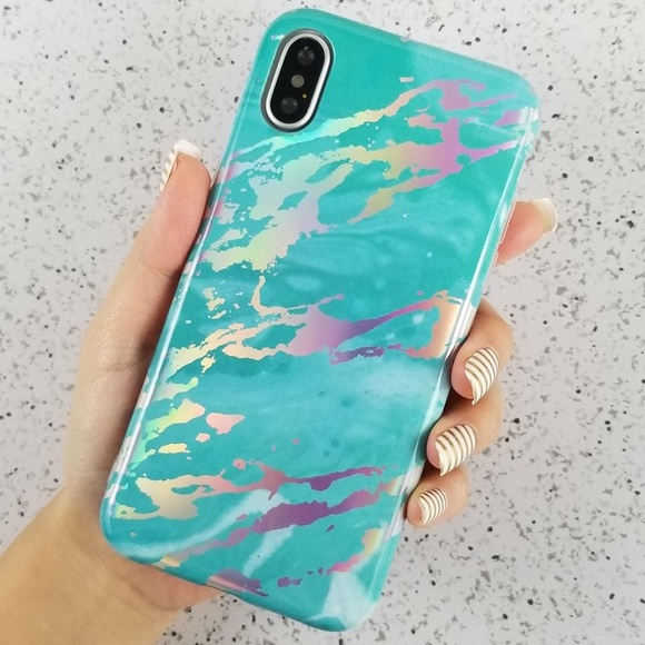 NEW Mint Holo Marble Case - Picture 2 of 4